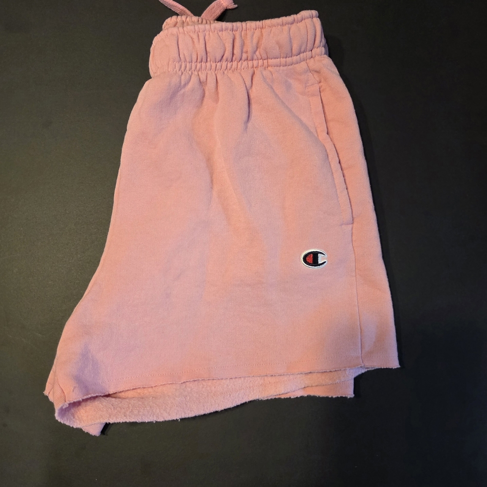 Champion Pink Elastic Waist Drawstring Shorts